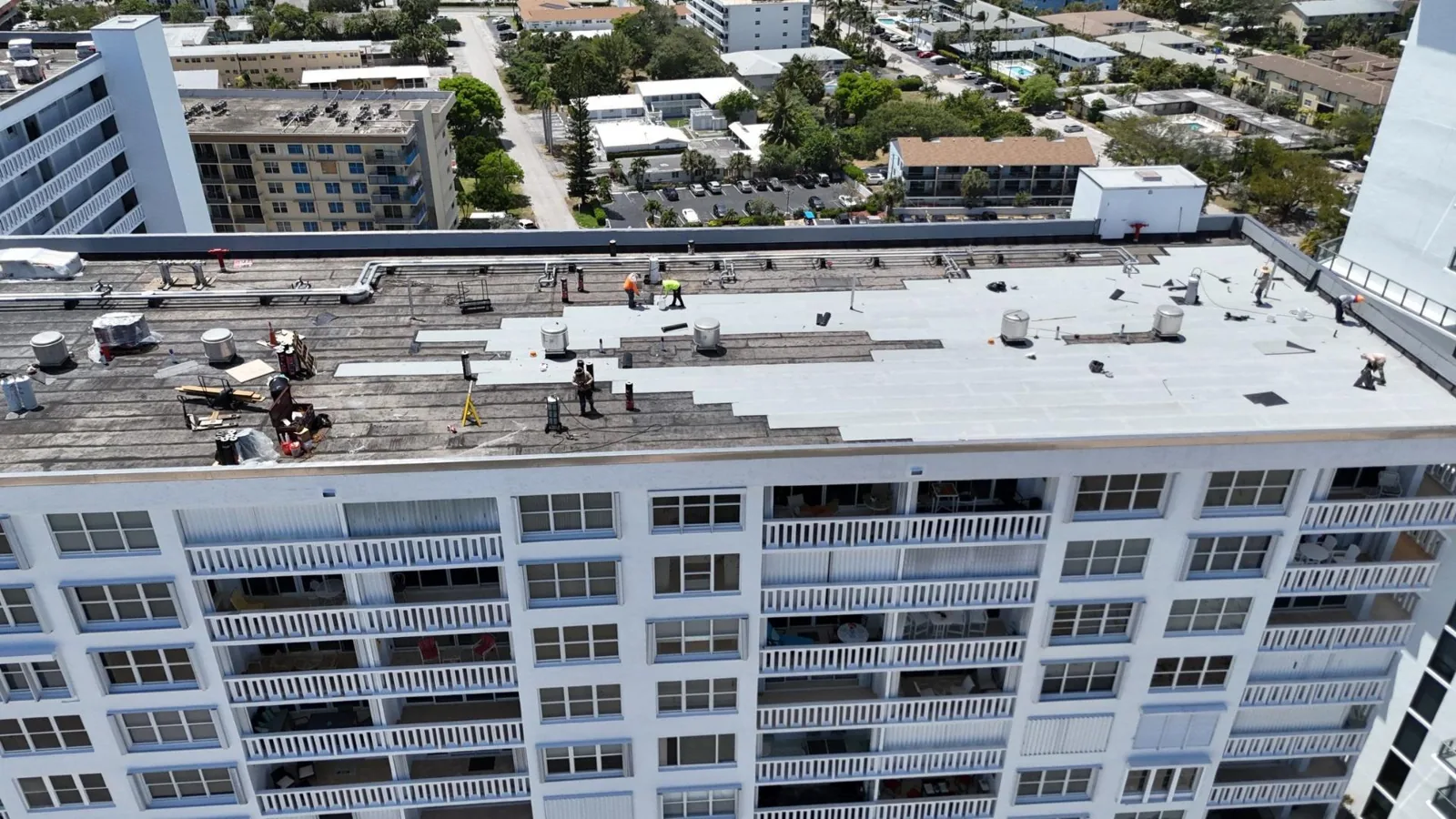 Occupied Building Reroofing in Merced, CA