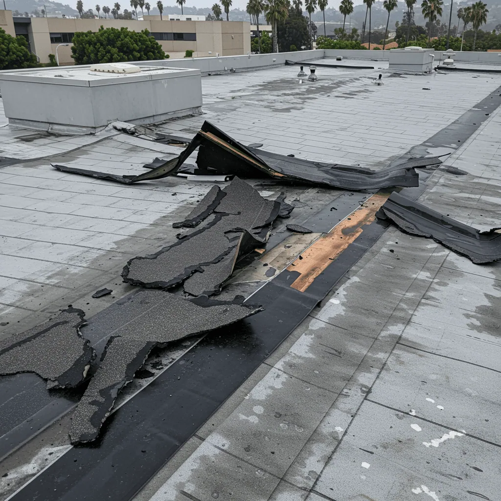 Commercial Storm Damage Roof Repair in Merced, CA